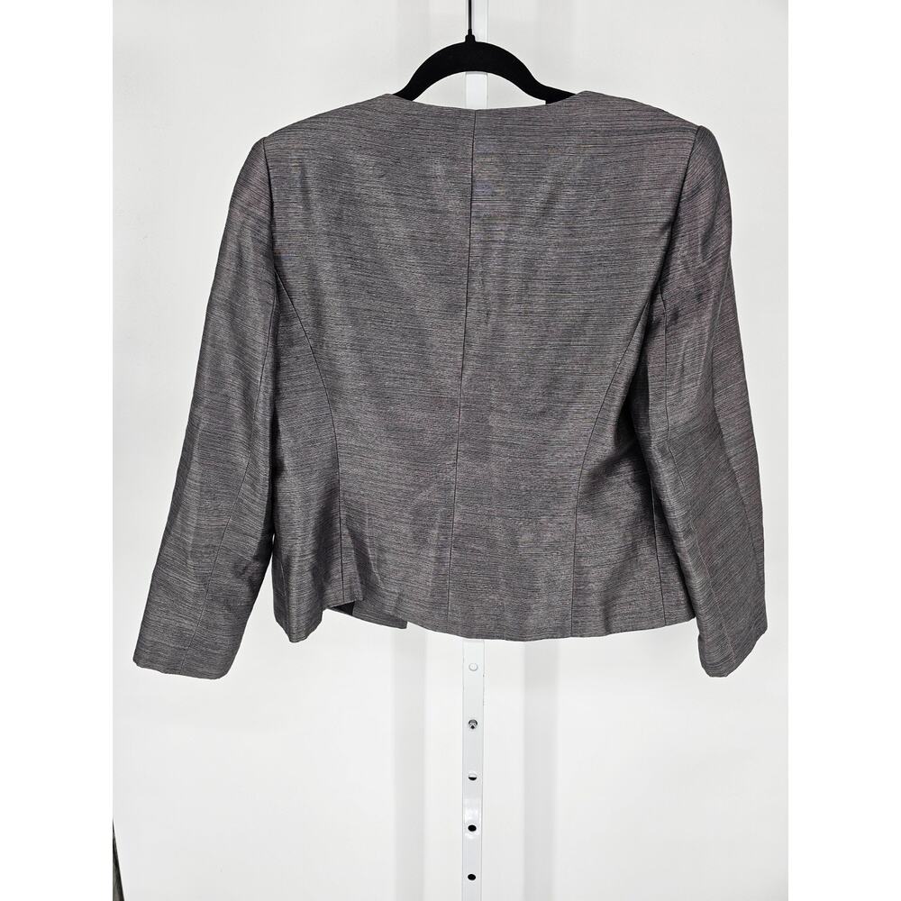 Preston & York Womens Sz 8 Formal Suit Jacket Blazer Silver Black - Picture 4 of 4